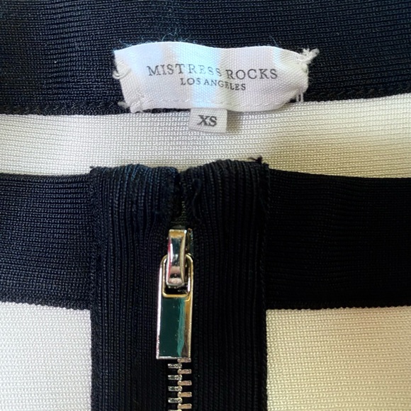 Mistress Rocks plugged bandage zip up bodycon mini skirt - Picture 3 of 4